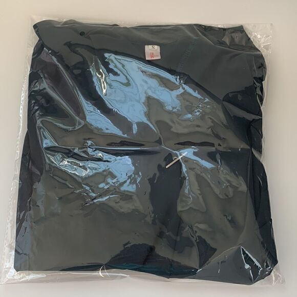 💚New Dark Green V-neck Plain Women Blouse Shirt - Picture 6 of 7